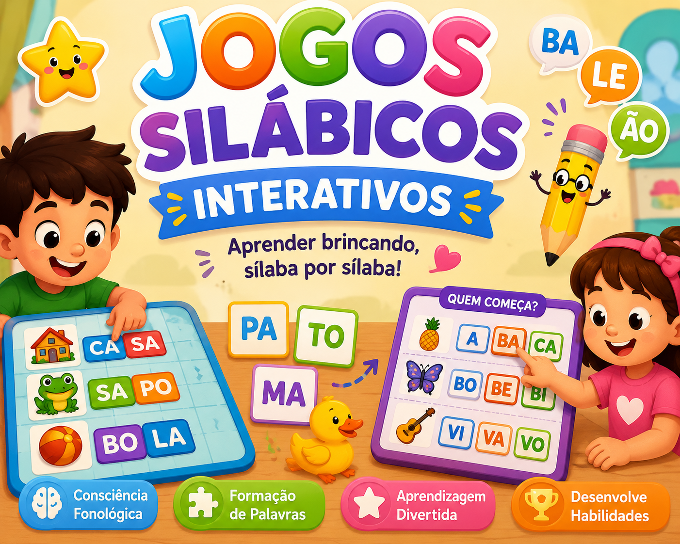 BÔNUS 1: Jogos Silábicos Interativos